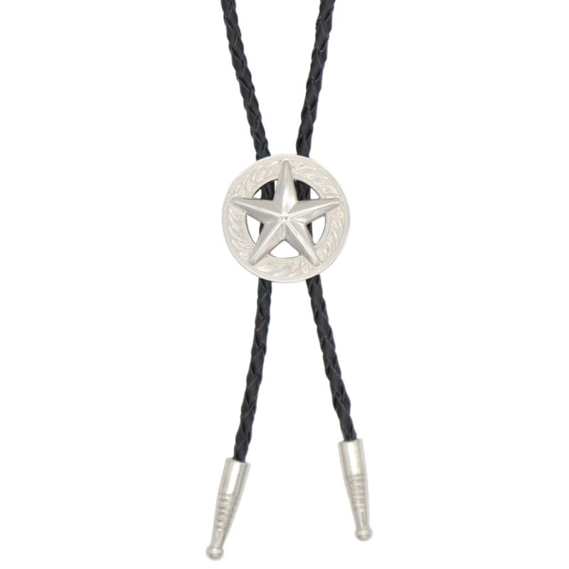 KECOL Adult Mens Long Star Texas Western Bolo Tie Necktie Necklace - Image 2
